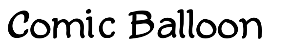 Comic Balloon font preview